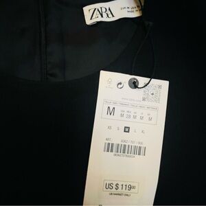 Zara NWT Elegant Black Dress Shift